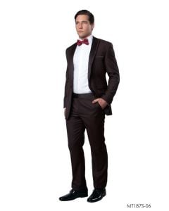 CCO Men's Outlet 2pc Slim Fit Tuxedo - Satin Lapel with Trim