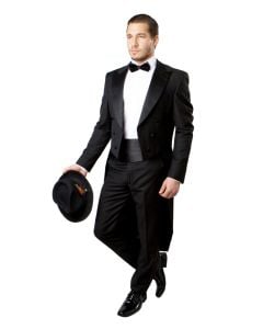 Bryan Michaels Men's 2 Piece Tuxedo with Tails - Slim Fit