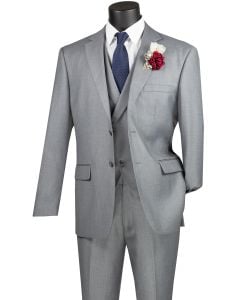 CCO Men's Outlet 3 Piece Modern Fit Suit - Bold Solid Colors