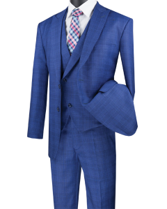 CCO Men's Outlet 3 Piece Modern Fit Suit - Stylish Vest