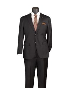 Black Wool Suit Mens 100% Wool Suits Adjustable Waistband Pants