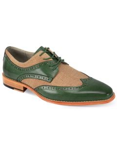 CCO Men's Outlet Leather Dress Shoe - Fabric Accent 