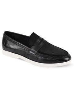 CCO Men's Leather Casual Shoe - Chevron Pattern