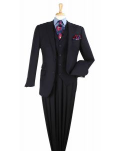 Apollo King Men's Outlet 3pc 100% Wool Suit - Fashion Peak Lapel