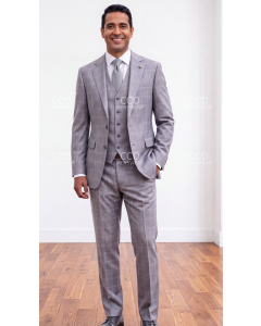 Ash Suit Modern Fit Suit for Guys Plaid Suits