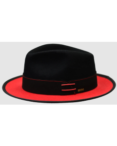 Bruno Capelo Men's Australian Wool Fedora Hat - Suede Accents