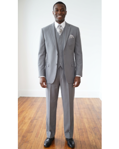 Grey Inexpensive Mens Suits Suit with Vest