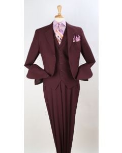 Burgundy Suit and Men's Suits 3 Piece Suit