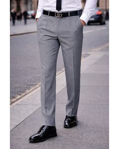 Charcoal Mens Pleated Pants