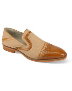 Giovanni Men's Slip On Dress Shoe - Leather Accent  