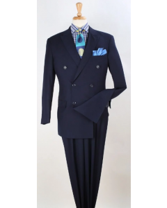 Royal Diamond Men's Outlet 2pc Double Breasted Suit - Pleated Pants