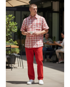 Red Mens Leisure Suit Cheap Suits