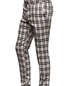 Statement Men's Slim Fit Pants - Vibrant Plaid