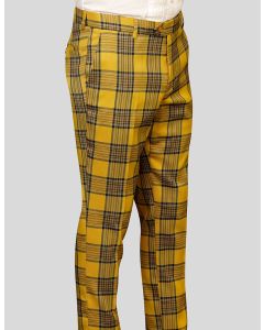 Statement Men's Slim Fit Pants - Bold Plaid