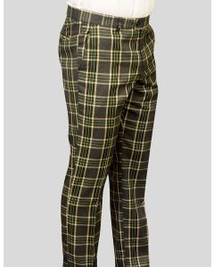 Statement Men's Slim Fit Fashion Pants - Plaid Pattern