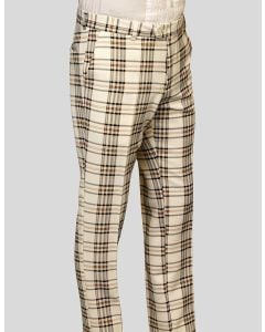 Statement Men's Slim Fit Pants - Plaid Pattern