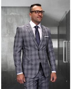 Statement Men's 100% Wool 2 Piece Suit - Modern Fit