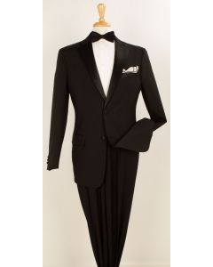 Royal Diamond Men's 2pc Wool Feel Tuxedo - Pleated Pants