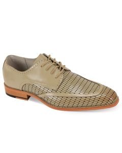Giovanni Men's Leather Dress Shoe - Perforated Dots