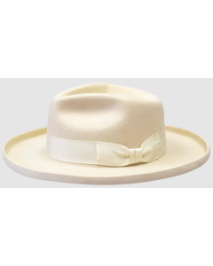 Bruno Capelo Men's 100% Australian Wool Fedora Hat - Wide Pencil Curl Brim