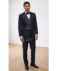 Black Tux Tuxedo for Men with Vest