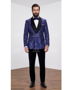 Sapphire Double Breasted Mens Tuxedo
