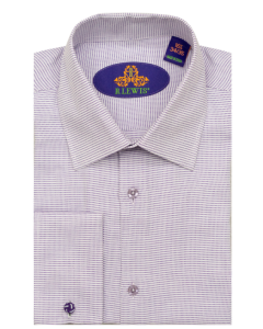 Lilac Dress Shirt Mens French Cuff Shirts Cufflinks