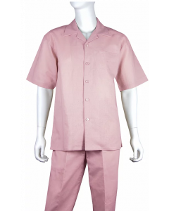 Rizzo Men's 2 Piece Linen and Cotton Walking Suit - Solid Color