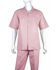 Rizzo Men's 2 Piece Linen and Cotton Walking Suit - Solid Color