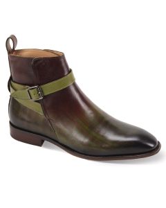 Giovanni Men's Leather Dress Boot - Leather Strap and Buckle