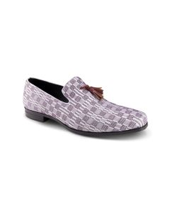 Montique Men's Fashion Loafer Shoe - Abstract Checker