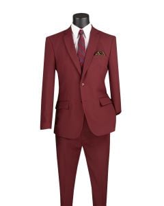 CCO Men's 2 Piece Poplin Outlet Suit - Slim Fit