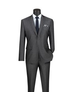 Vinci Men's 2 Piece Slim Fit Suit - Textured Weave