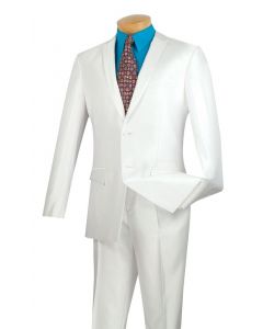 Vinci Men's 2 Piece Slim Fit Outlet Suit - Smooth Sharkskin