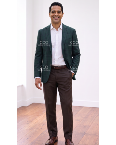 Hunter Green Blazer Mens Plaid Jacket