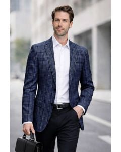 Sapphire Plaid Blazer Men's Sport Coats