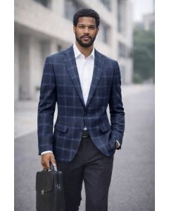 Blue Blazer Single Breasted Jacket Men's Coats