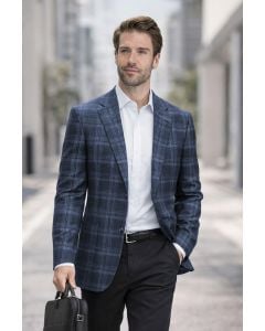 Statement Men's Outlet 100% Wool Modern Fit Sport Coat - Glen Plaid