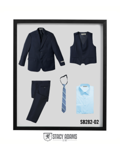 Stacy Adams Boy's 5 Piece Suit in Solid Colors - Varied Ties