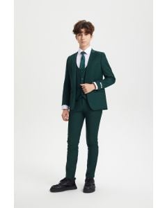 CCO Boy's Outlet 5 Piece Suit in Solid Colors - Varied Ties