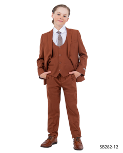 Stacy Adams Boy's Outlet 5 Piece Suit in Solid Colors - Varied Ties