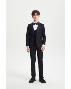 CCO Boy's Outlet 5 Piece Tuxedo in Solid Colors - Varied Bowties