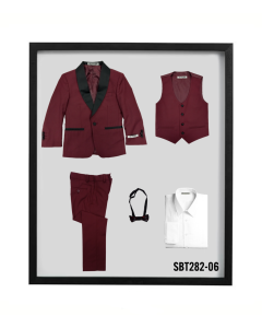 Stacy Adams Boy's 5 Piece Tuxedo in Solid Colors - Varied Bowties