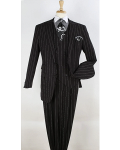 Royal Diamond Men's Outlet 3 Piece Fashion Suit - Bold Pinstripe