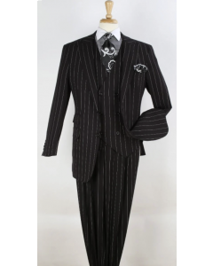 Apollo King Men's Outlet 3 Piece Fashion Suit - Bold Pinstripe