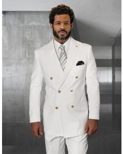 Statement Men's Outlet 100% Wool 2 Piece Suit - Wide Peak Lapel