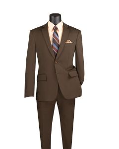 Vinci Men's 2 Piece Slim Fit Suit - Adjustable Waistband