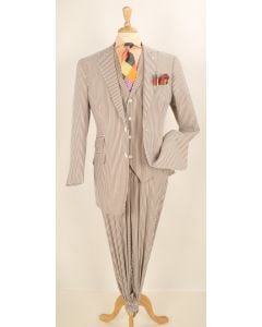Royal Diamond Men's 3 Piece Seersucker Suit - 100% Cotton