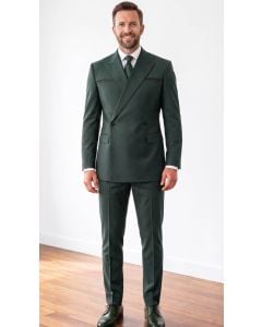 Statement Men's Outlet 2 Piece Modern Fit Double Breasted Suit - Sleek Finish