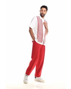 Silversilk Men's 2 Piece Short Sleeve Walking Suit - Mini Circles